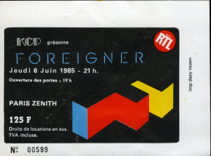Foreigner @ Le Zénith - Paris, France [06/06/1985]