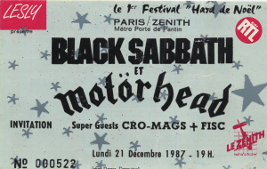Motörhead @ Le Zénith - Paris, France [21/12/1987]