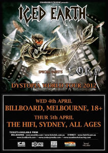 Iced Earth @ Billboard - Melbourne, Victoria, Australie [04/04/2012]