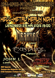 Hell Metal Heavy Night @ MCP Apache - Fontaine L'Évêque, Belgique [29/05/2015]