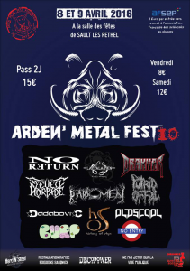 Arden Metal Fest 2016 @ Salle Polyvalente - Sault-les-Rethel, France [09/04/2016]