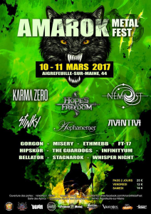 Amarok Metal Fest II @ Salle des Richardières - Aigrefeuille-sur-Maine, France [11/03/2017]