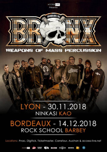 Les Tambours du Bronx @ Le Ninkasi Gerland Kao - Lyon, France [30/11/2018]